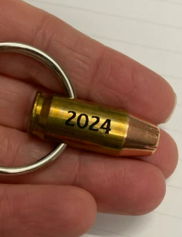 Personalized 45ACP Pistol Bullet Keychain