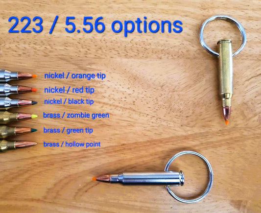 Personalized 223/5.56 Rifle Bullet Keychain