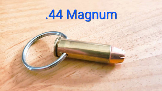 Personalized 44 Magnum Pistol Bullet Keychain