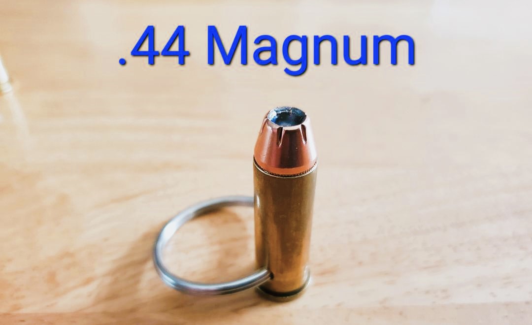 Personalized 44 Magnum Pistol Bullet Keychain