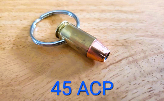 Personalized 45ACP Pistol Bullet Keychain