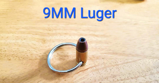 Personalized 9mm Pistol Bullet Keychain