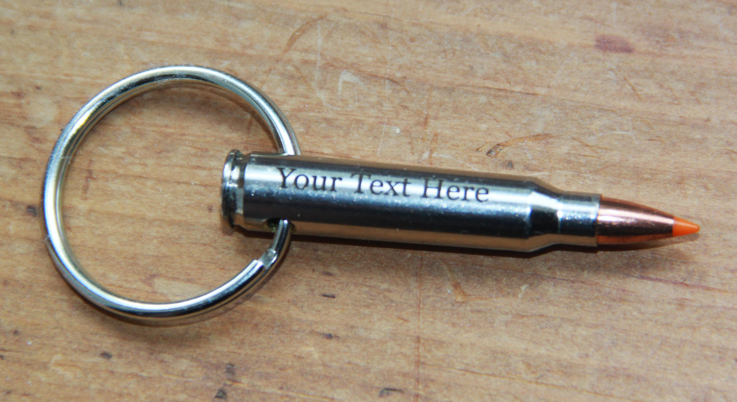 Personalized 223/5.56 Rifle Bullet Keychain