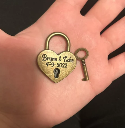 Personalized Small Antique Lovers Lock