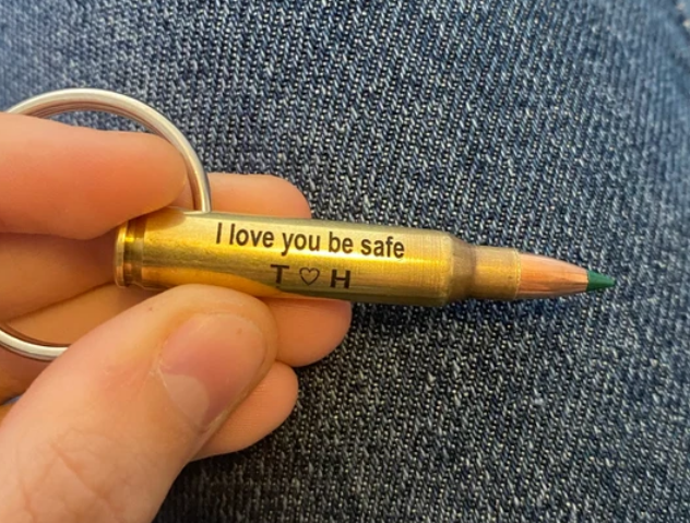 Personalized 223/5.56 Rifle Bullet Keychain