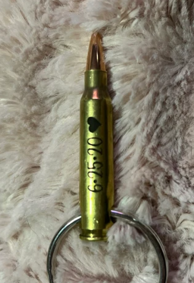 Personalized 223/5.56 Rifle Bullet Keychain