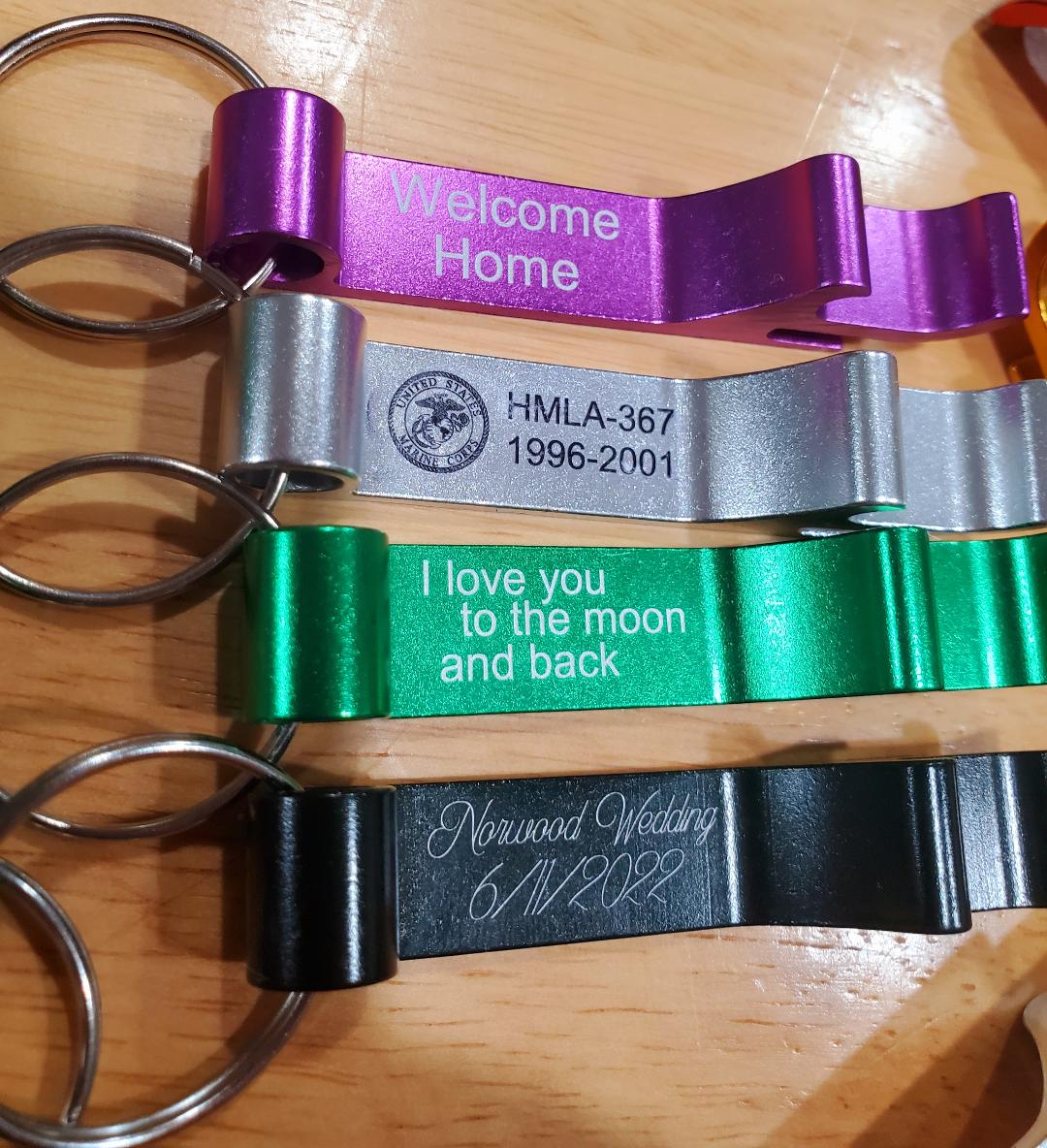 Personalized Bottle Opener Keychain